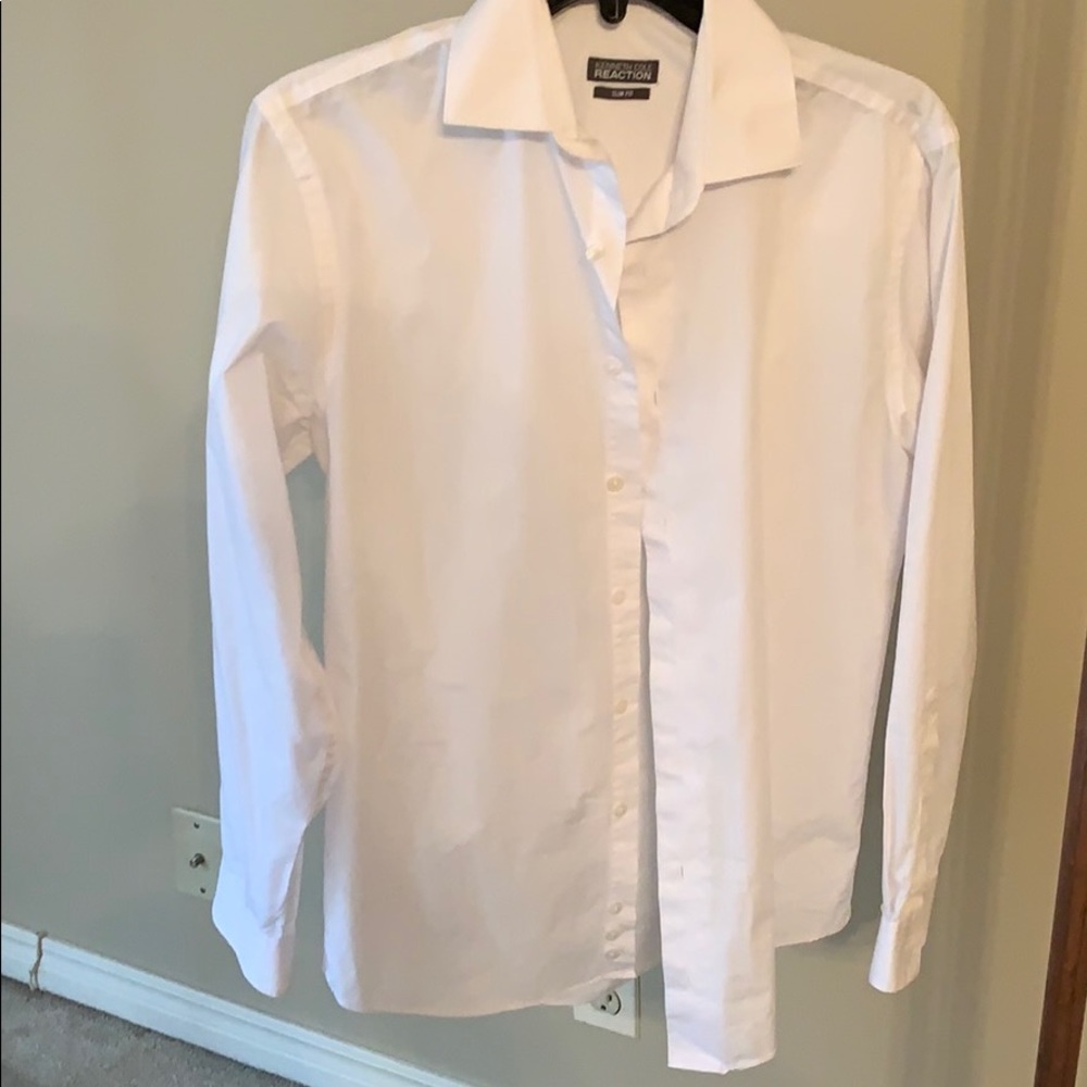 Kenneth Cole Reaction Slim Fit white dress shirt